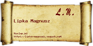 Lipka Magnusz névjegykártya